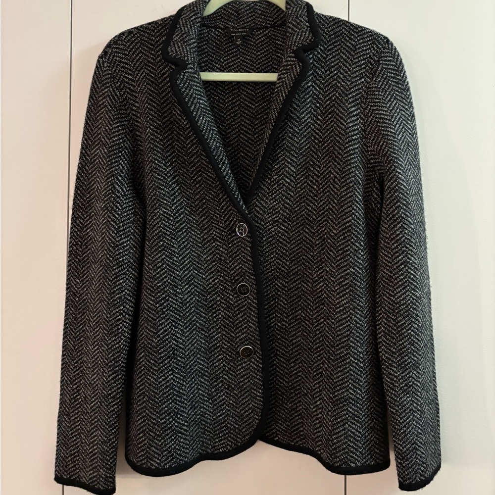 Talbots tweed sweater-blazer